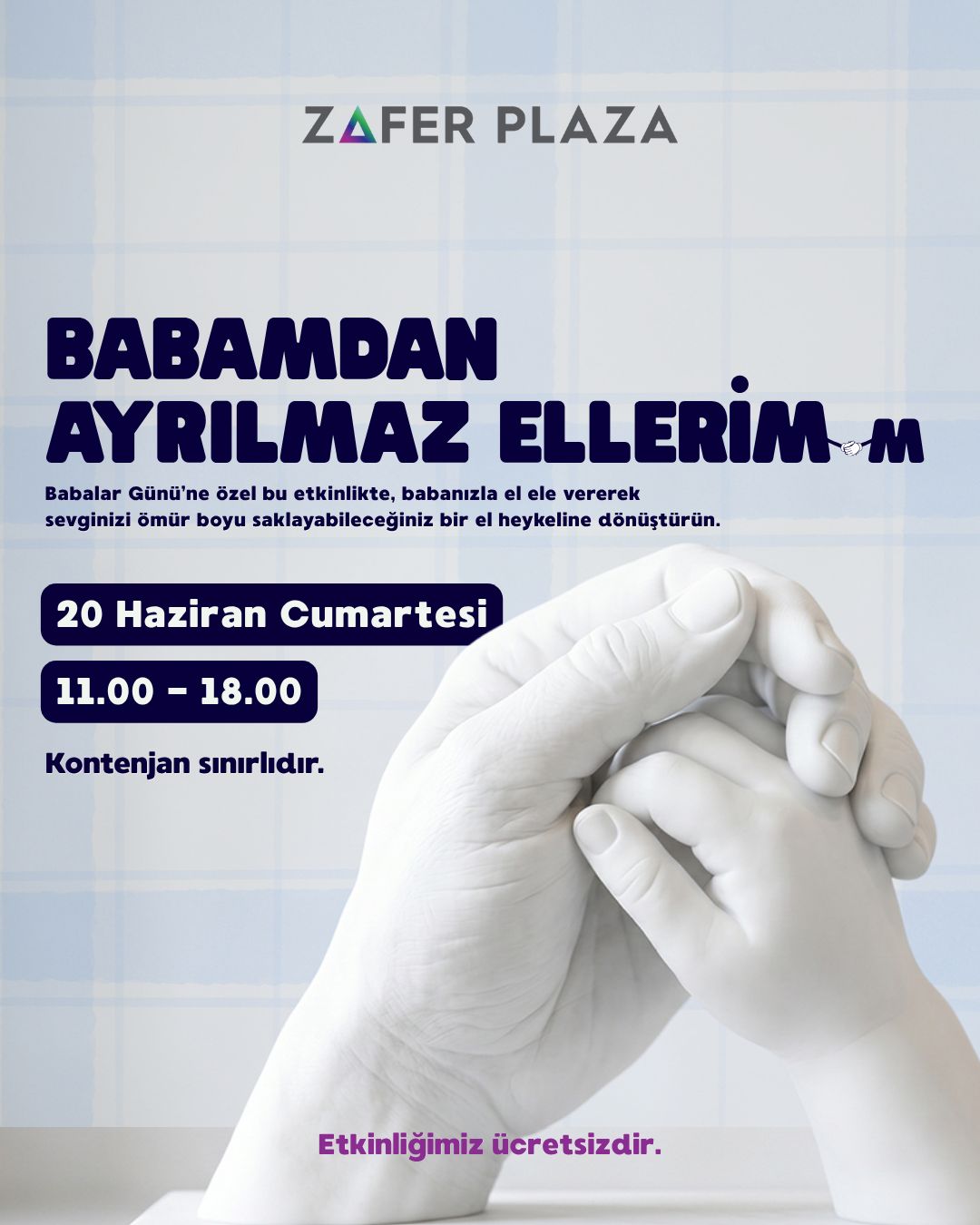 Etkinlik | Babalar Günü'ne Özel: El Ele Taş Heykel Etkinliği Zafer Plaza’da